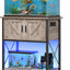 Squeaky's Aquatics 20 gallon aquarium stand, Greige and Black