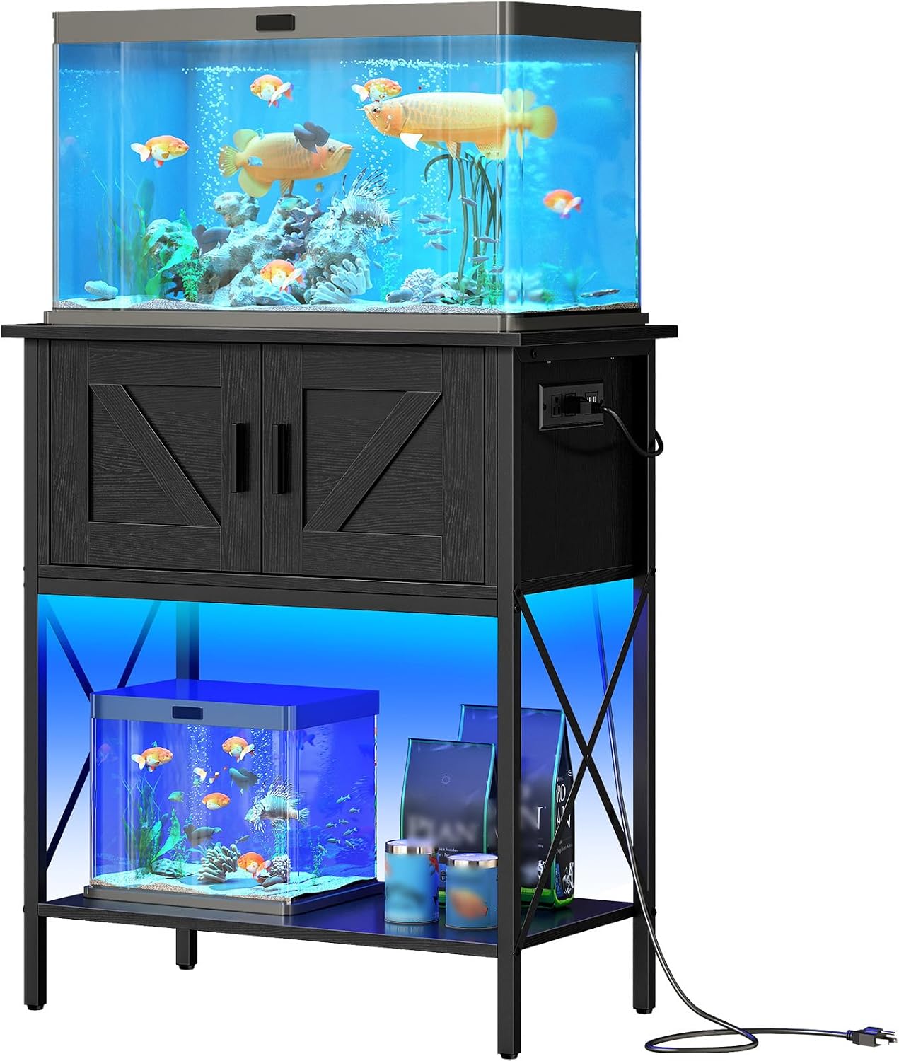 Squeaky's Aquatics 20 gallon aquarium stand, Black