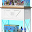 Squeaky's Aquatics 20 gallon aquarium stand, White and Walnut