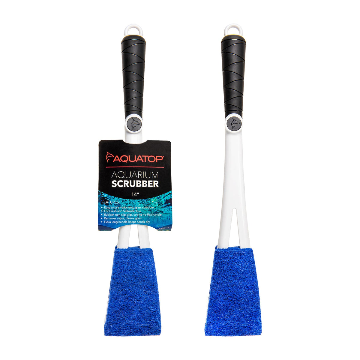 Aquatop AASC-14 14 inch padded glass aquarium scrubber on its card