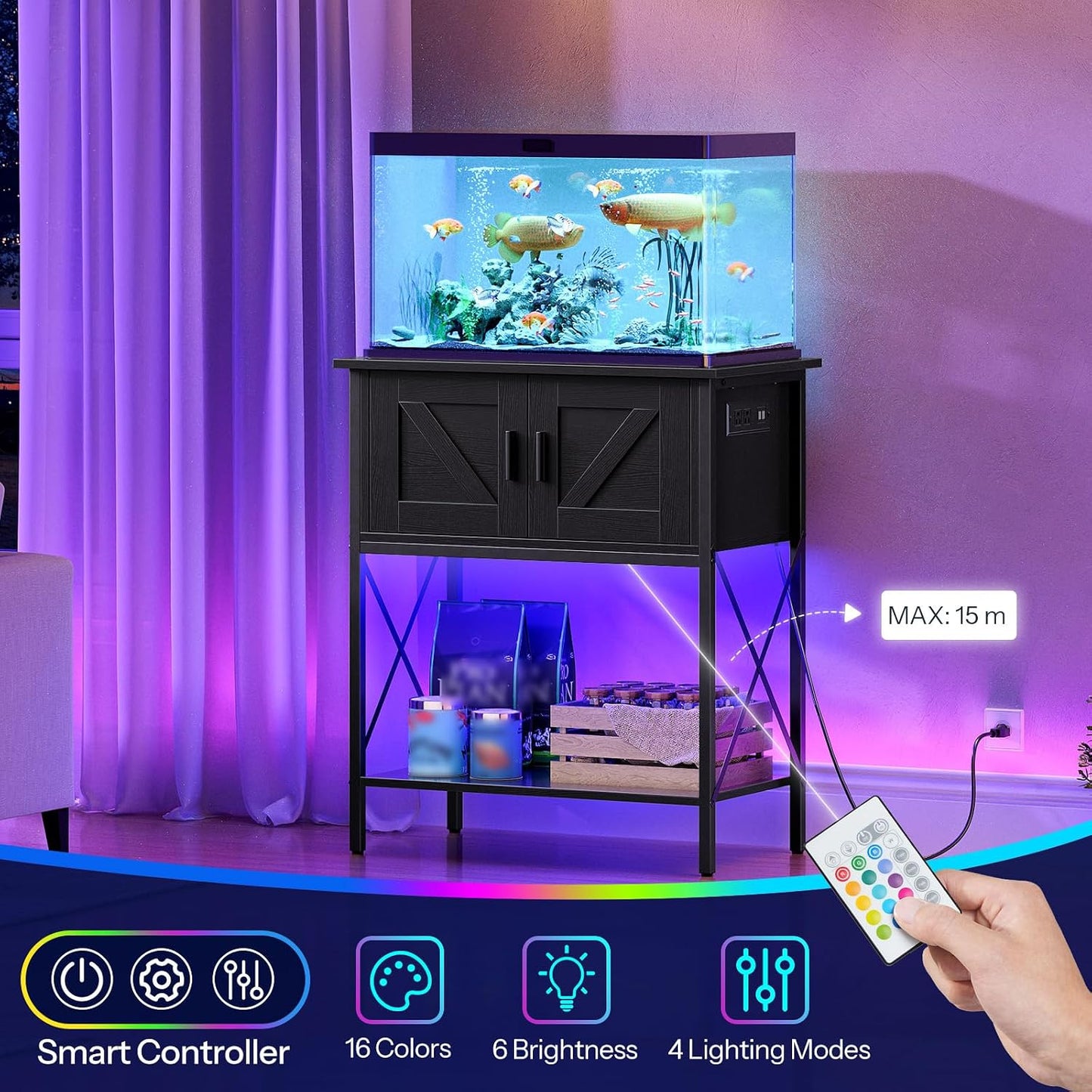 Aquarium stand dimensions and capacity