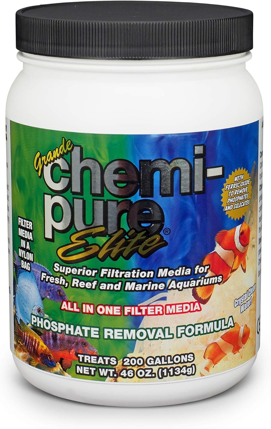 Grande Chemi-pure Elite 46 oz filter media jar, treats 200 gallons