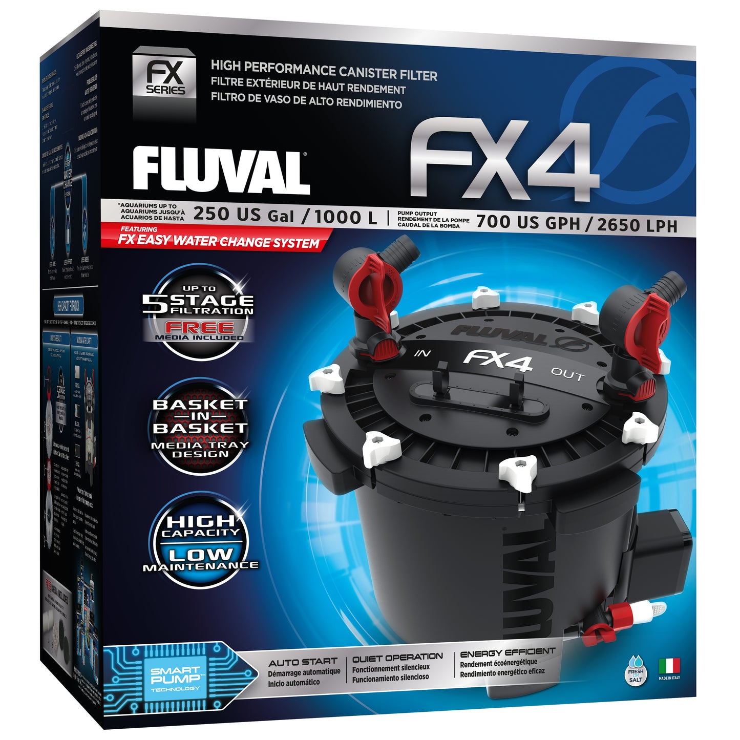 Fluval FX4 canister filter package