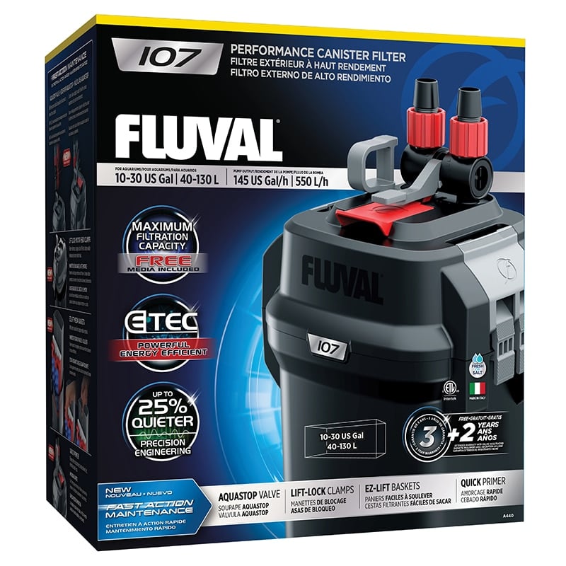 Fluval 107 external canister filter package