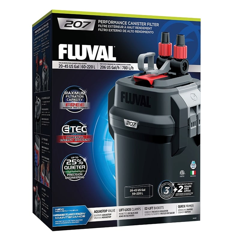 Fluval 207 external canister filter package