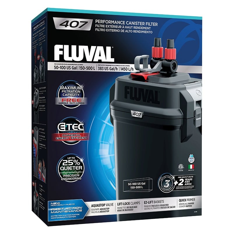 Fluval 407 external canister filter package