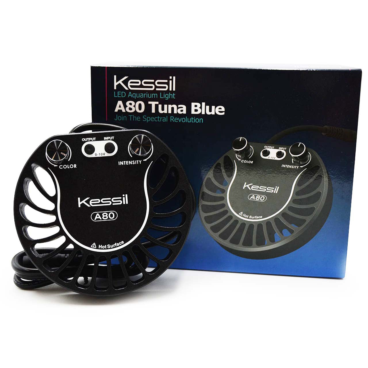 Kessil A80 Tuna Blue LED aquarium light fixture with retail box