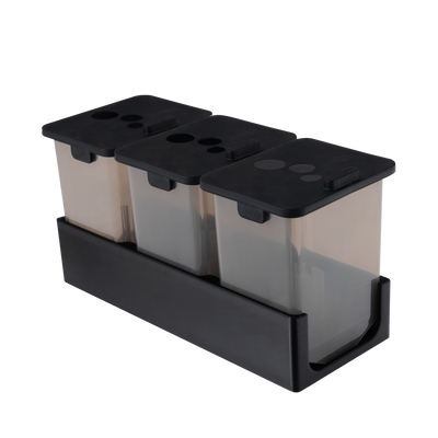 inD Aquatics reservoir rack with High Flow Cups and lids