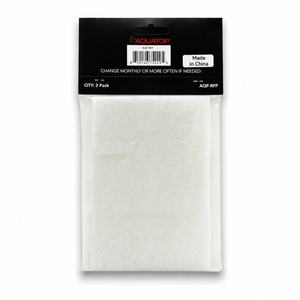Back of the AquaFin replacement filter pad pack
