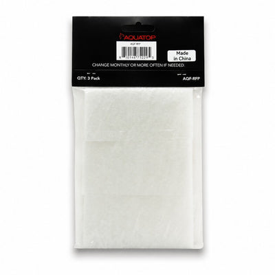 Back of the AquaFin replacement filter pad pack
