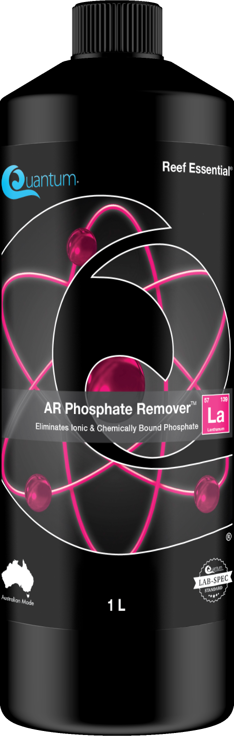 Quantum Phosphate Remover 1000 mL bottle, lanthanum PO4 remover for reef tanks