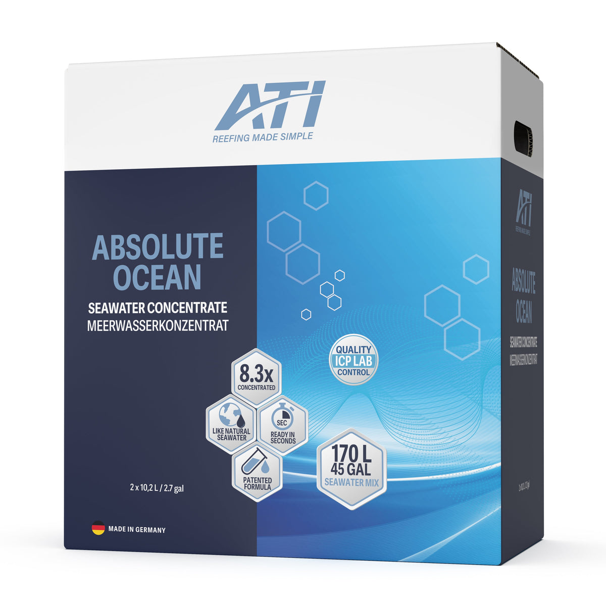 ATI Absolute Ocean concentrated seawater 2 x 10.2 L set