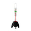 Aquatop AWAT-001 glass thermometer standing on its weighted claw base, showing the green safe zone