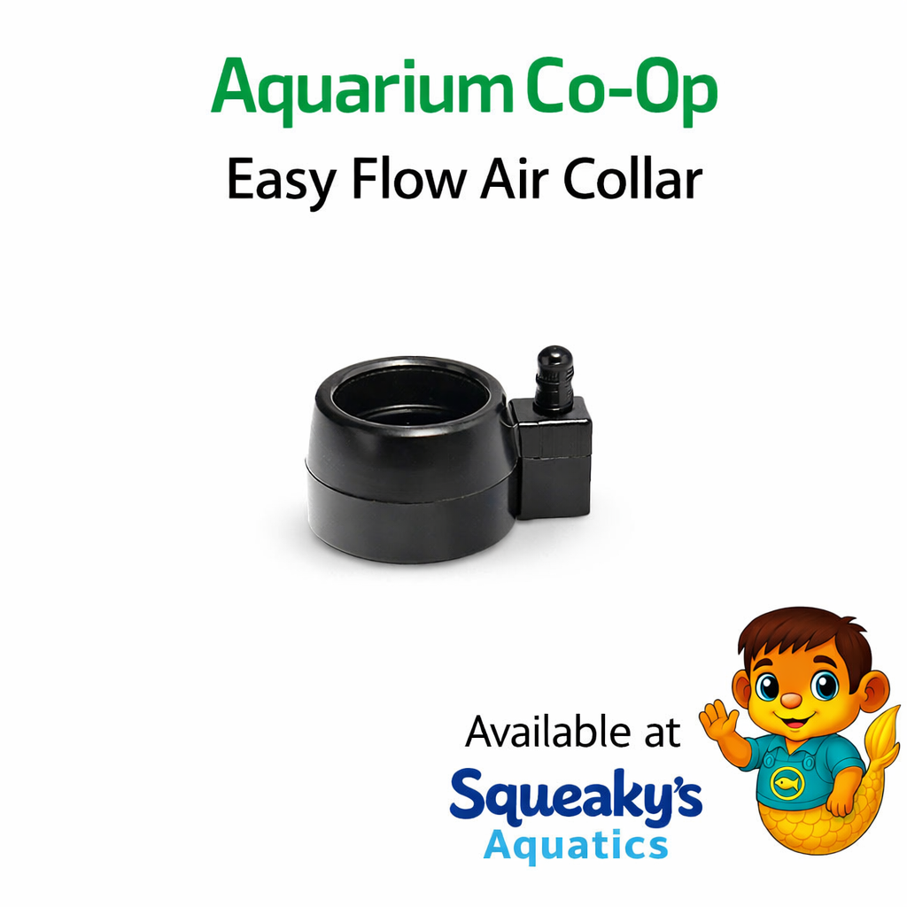 Aquarium Co-Op Easy Flow Air Collar in black, available at Squeaky's Aquatics