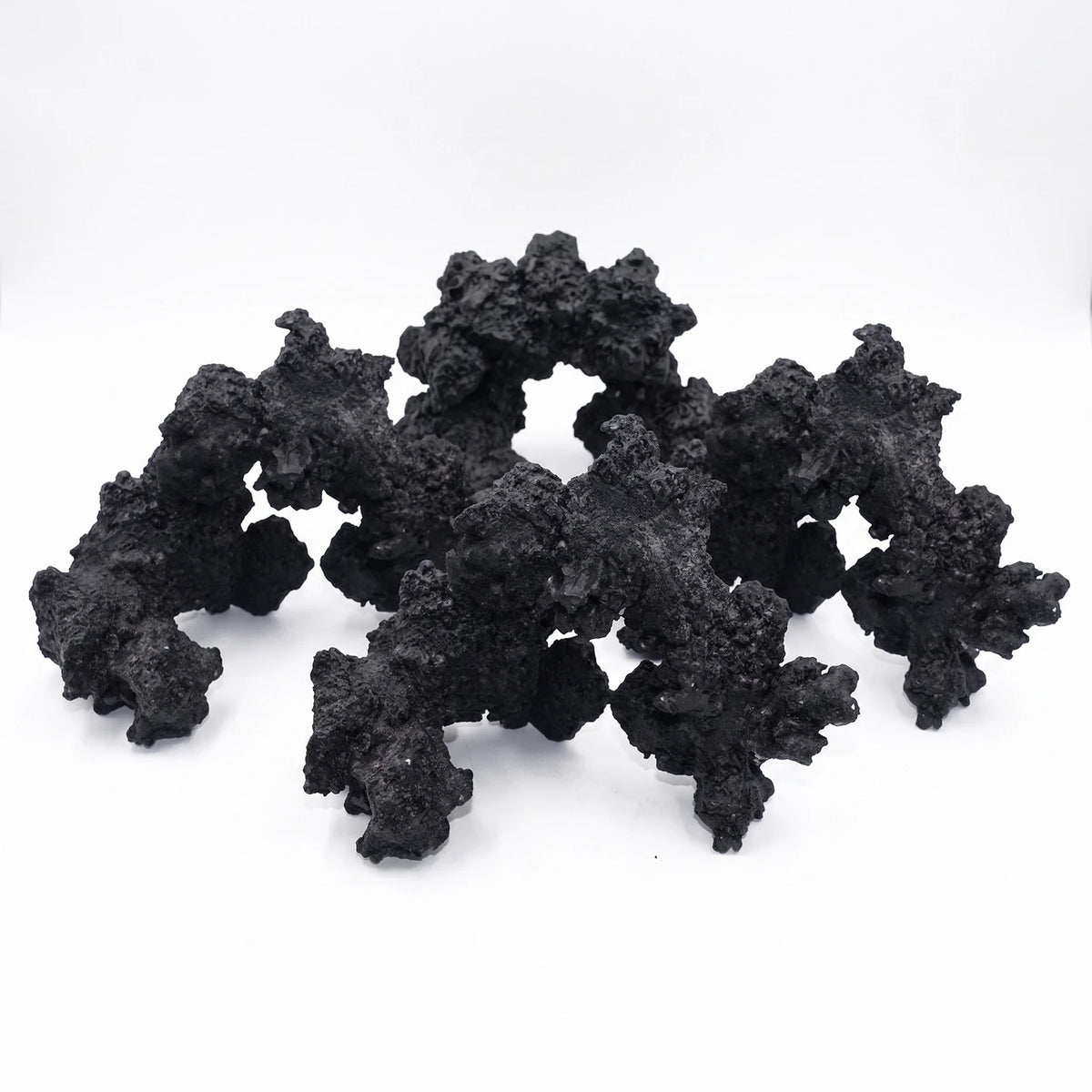 Real Reef Midnight Arches Nano, six black aquacultured reef arches from the 6 piece box