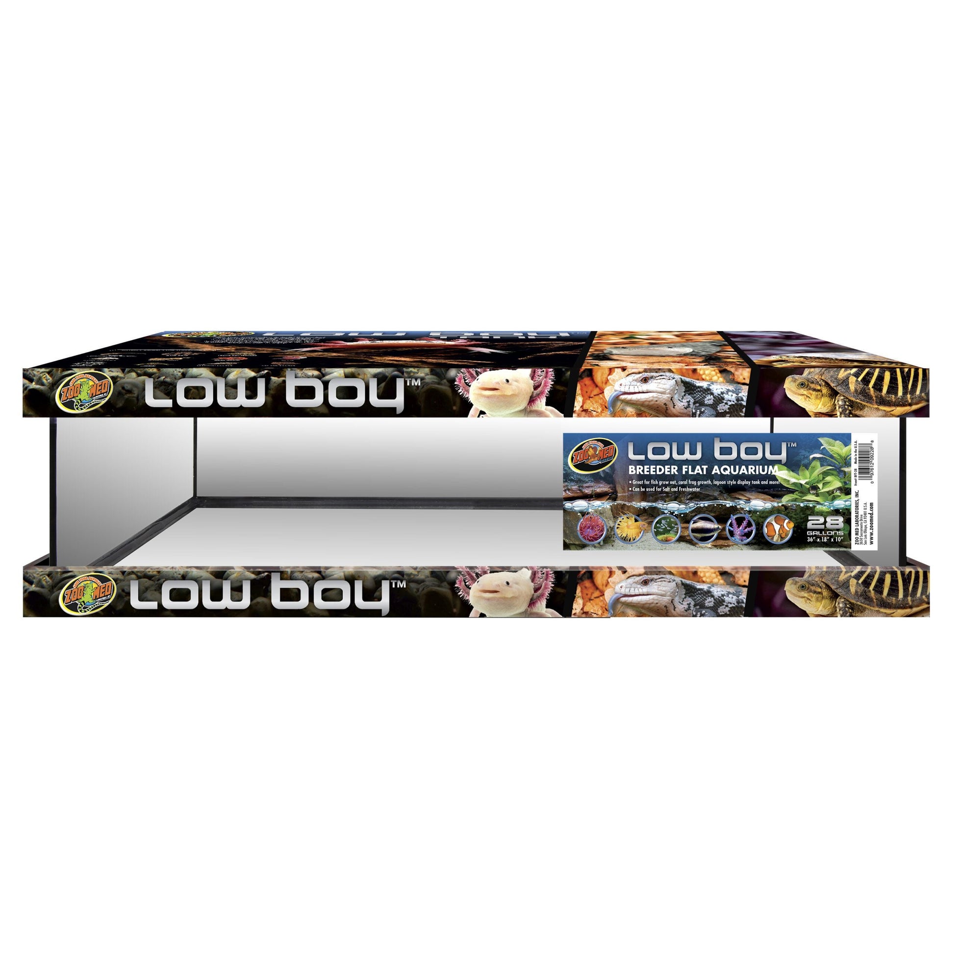 ZooMed Low Boy 28 gallon open-top frag and breeder aquarium