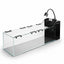 Aquatop AquaFin 8 Gallon desktop aquarium, front three-quarter view with the gooseneck LED fitted