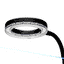 Animation of the clip-on LED ring switching between its white LEDs and its blue and red LEDs