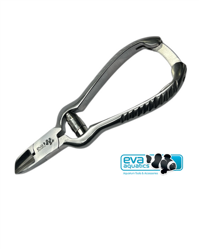 Eva Aquatics 5.5 inch coral cutter, silver stainless, side view