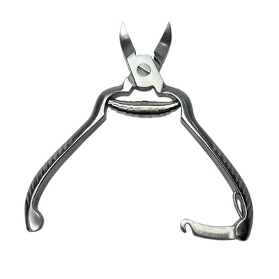 Eva Aquatics 5.5 inch coral cutter with the jaws open, silver stainless