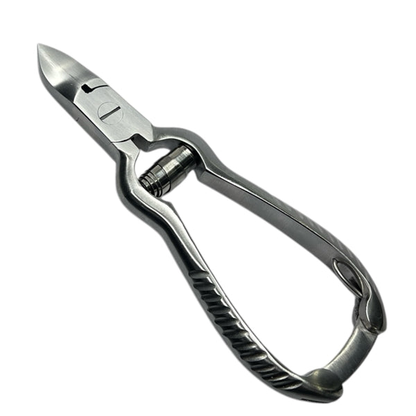 Eva Aquatics 5.5 inch coral cutter at an angle, silver stainless