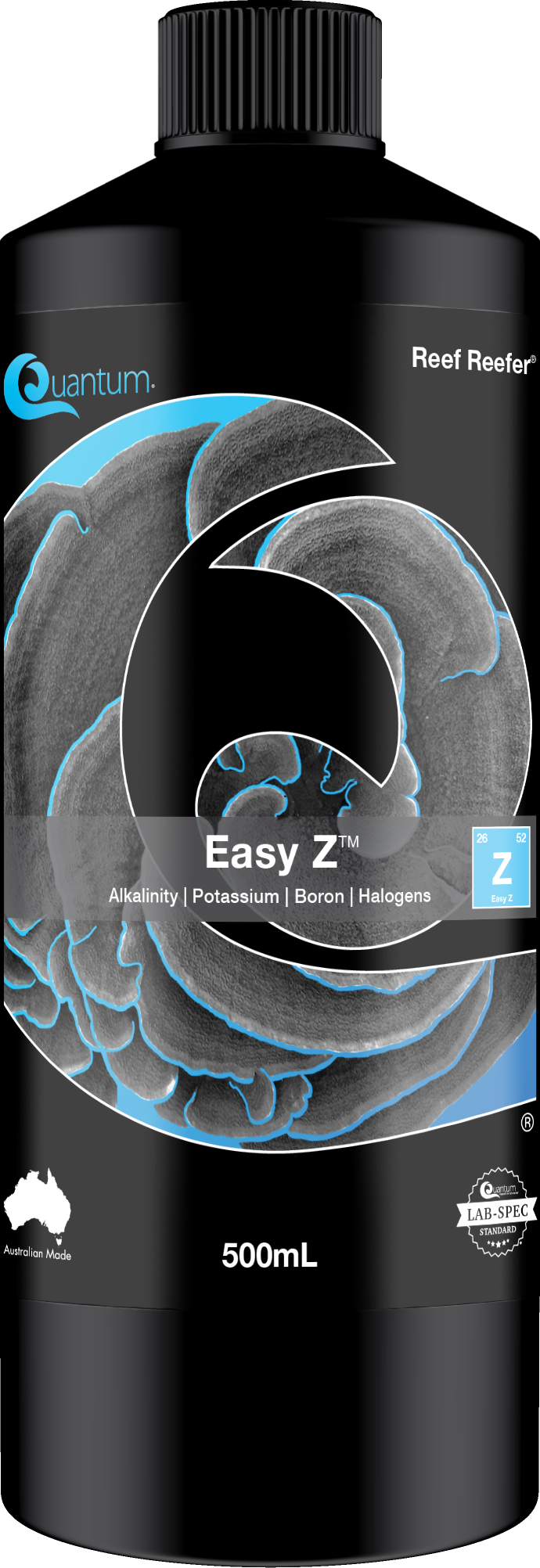 Quantum Easy Z 500 mL bottle, reef alkalinity supplement, half of the Easy Reefer 2-part system