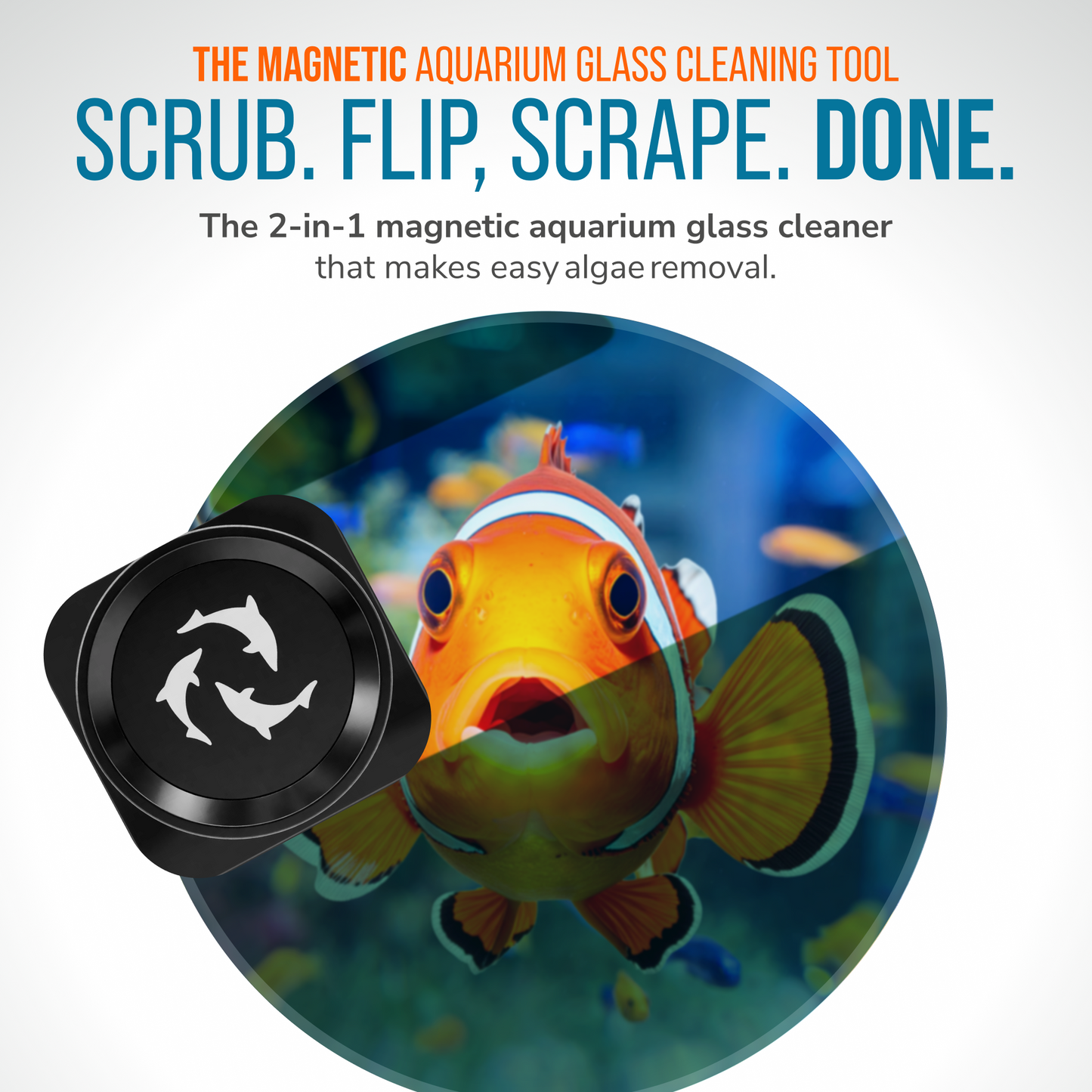 Flipper Pico scrub flip scrape magnetic aquarium cleaner