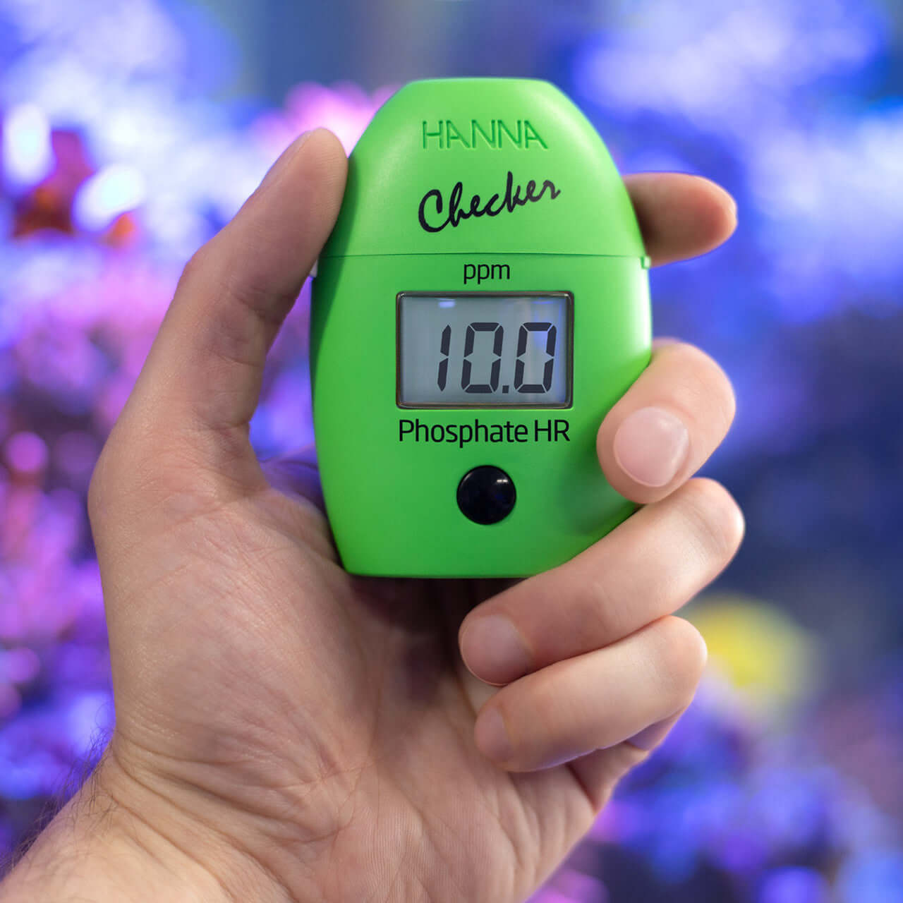 Hanna Instruments 717 / HI717 | High Range Phosphate Colorimeter – Checker® HC | Freshwater, Saltwater & Aquaculture in hand testing phosphate levels.