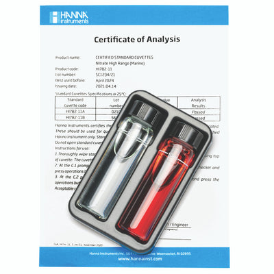 Hanna Instruments HI782-11 / 782-11 | Marine Nitrate High Range Checker HC Calibration Check Set | Saltwater
