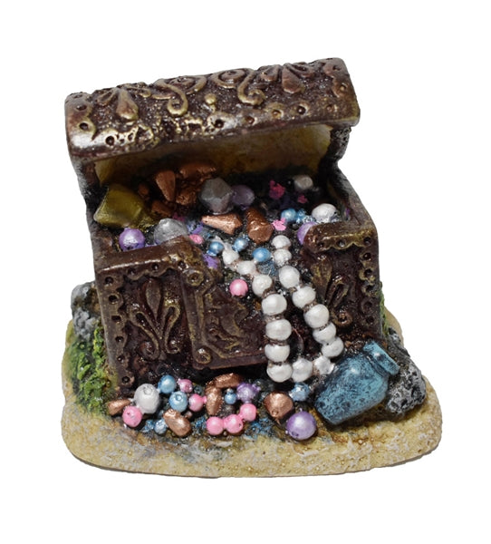Hikari Treasure Chest with Pearls aquarium ornament