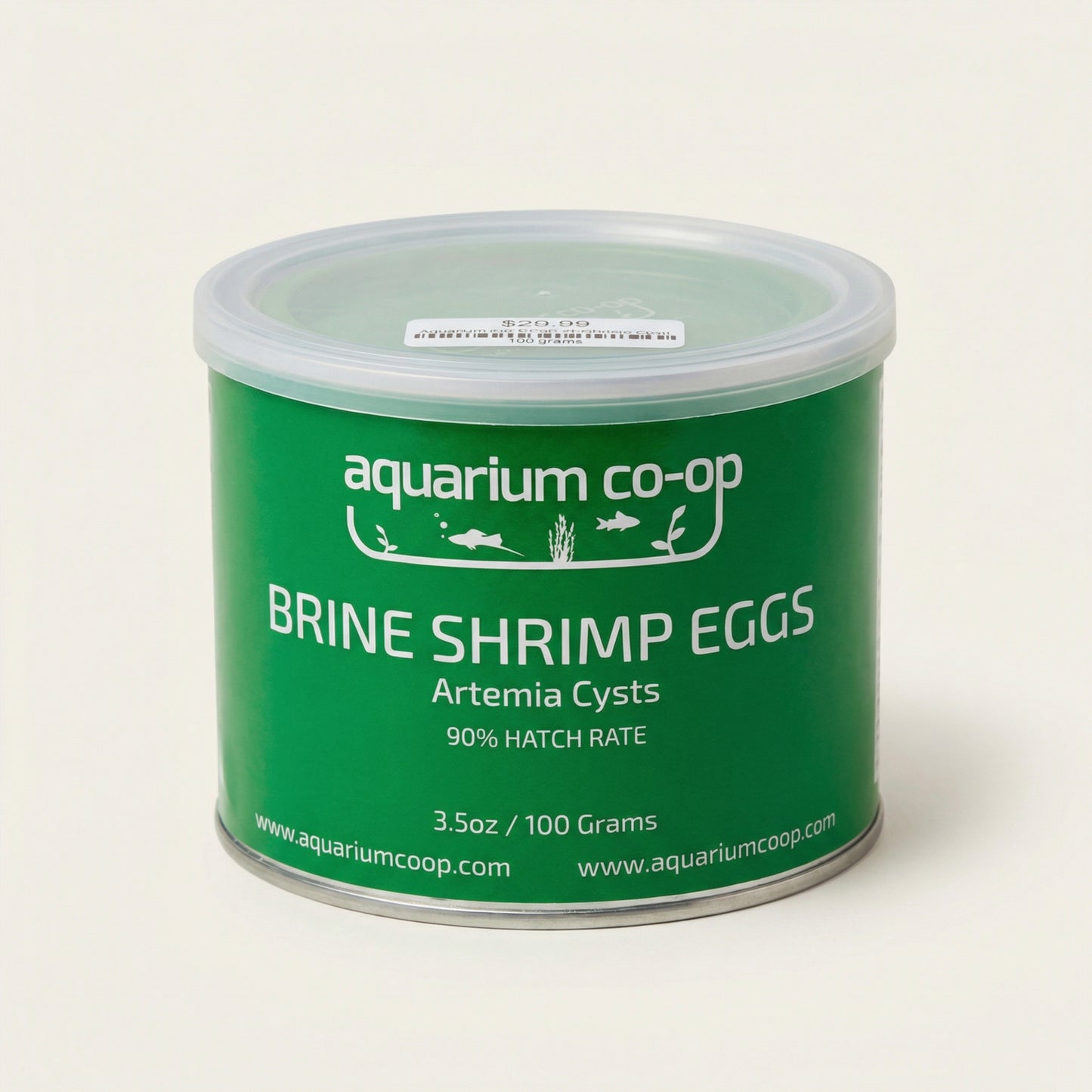 Aquarium Co-Op Brine Shrimp Eggs - Artemia cysts, 90% hatch rate, 3.5oz / 100g canister