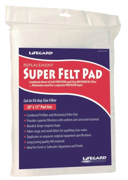 Lifegard Super Felt Pad replacement filter media - fine polishing pad for freshwater and saltwater aquariums