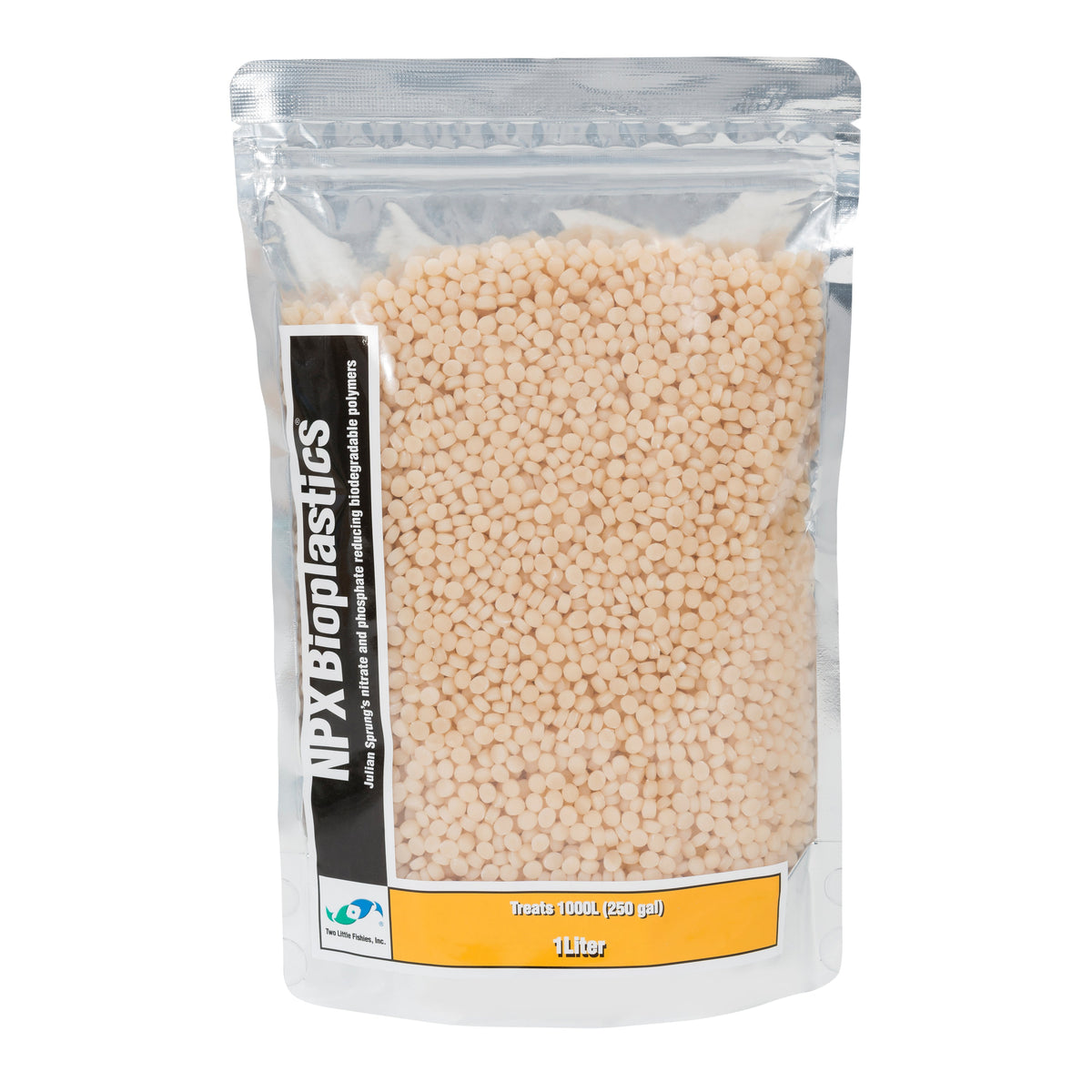 Two Little Fishies NPX Bioplastics biopellet filter media, 1L container