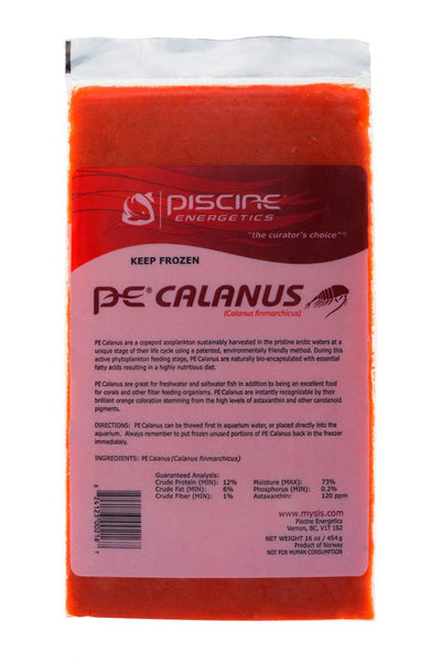 Piscine Energetics PE Frozen Calanus 16 oz flat pack