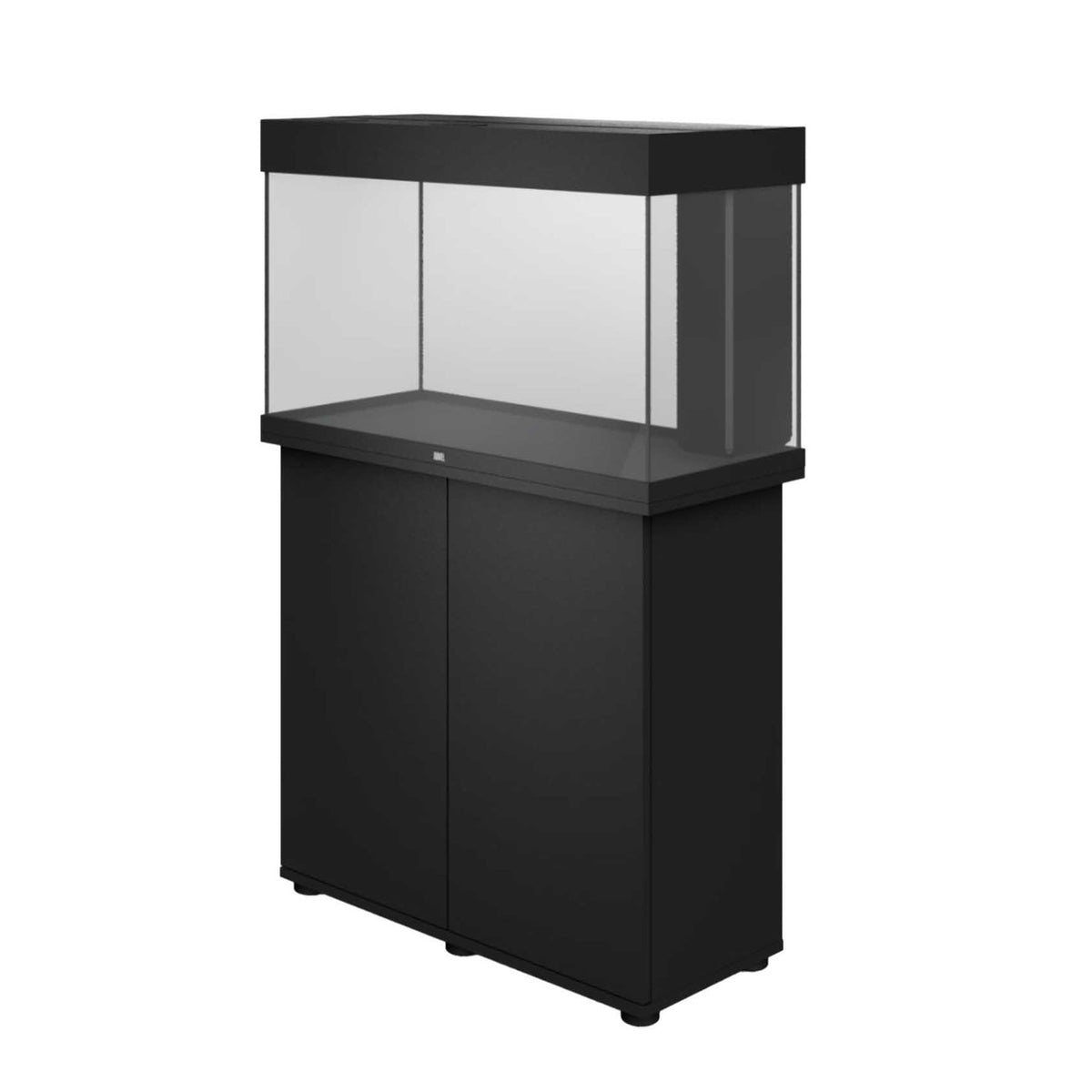 Juwel Rio 125 LED aquarium and SBX cabinet set, black, angled view