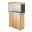 Juwel Rio 125 LED aquarium and SBX cabinet set, light wood, angled view