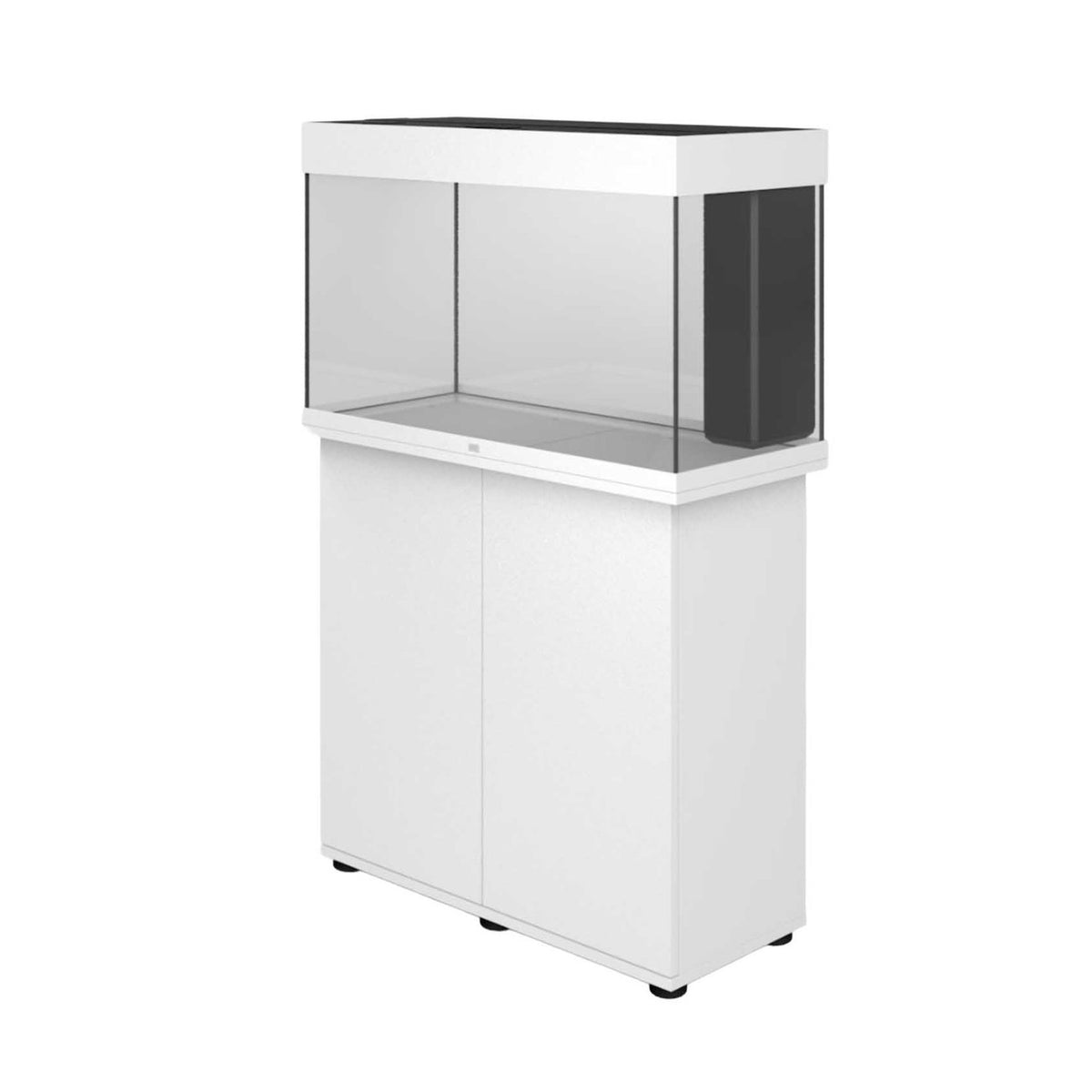 Juwel Rio 125 LED aquarium and SBX cabinet set, white, angled view