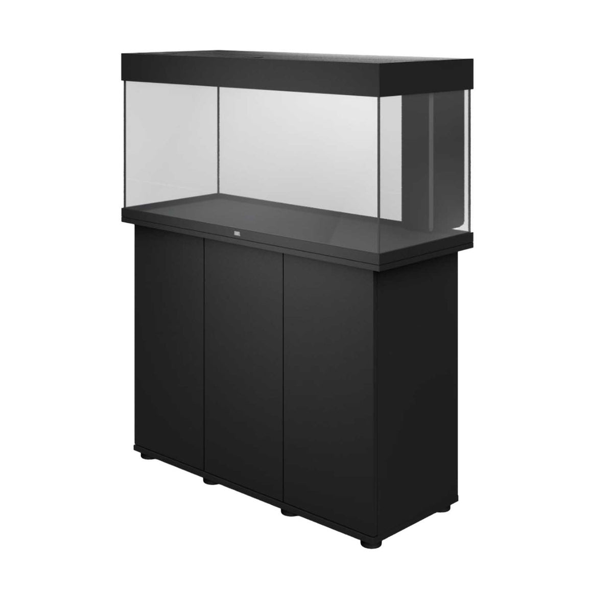 Juwel Rio 180 LED aquarium and SBX cabinet set, black, angled view