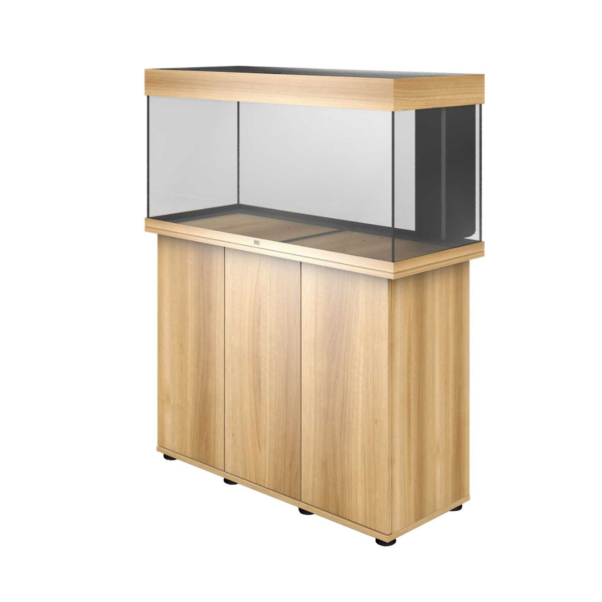 Juwel Rio 180 LED aquarium and SBX cabinet set, light wood, angled view