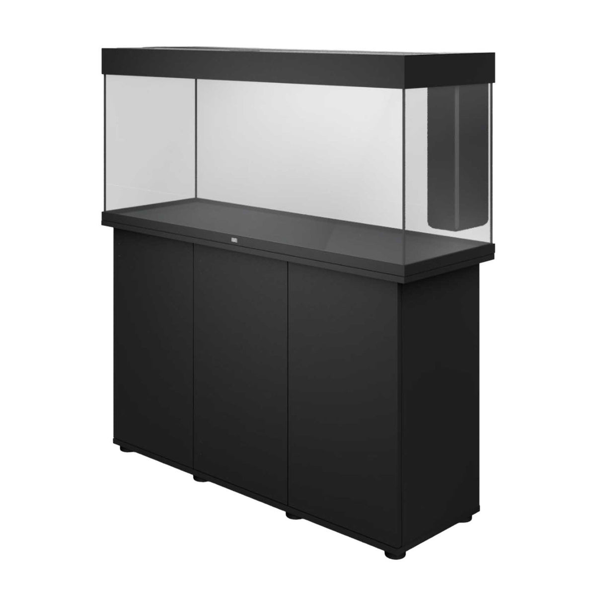 Juwel Rio 240 LED aquarium and SBX cabinet set, black, angled view