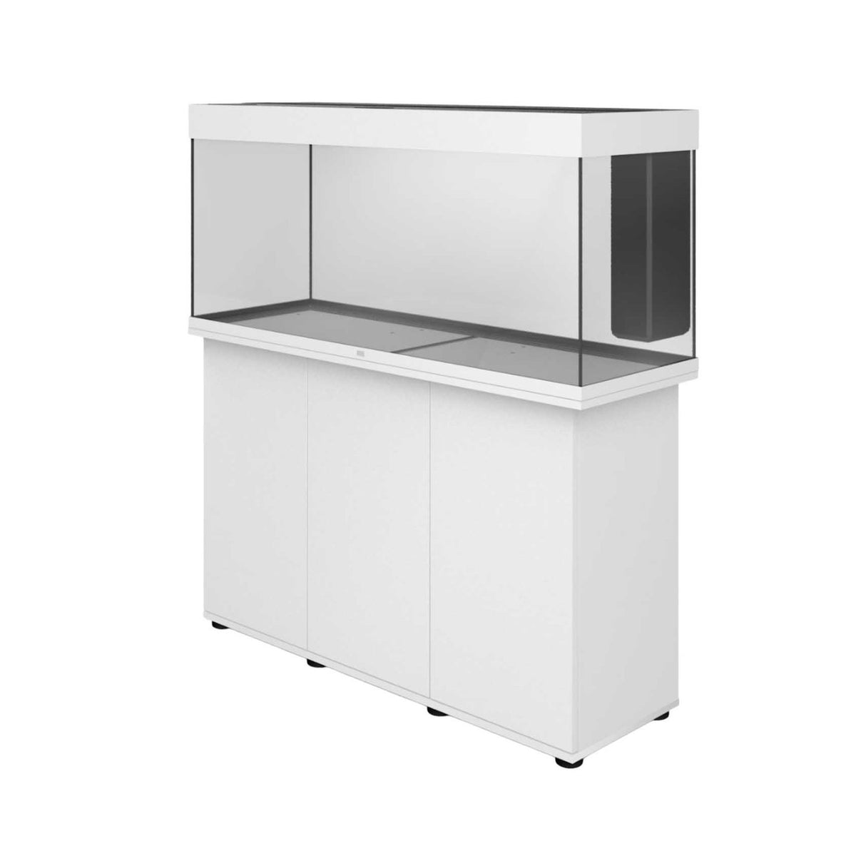 Juwel Rio 240 LED aquarium and SBX cabinet set, white, angled view