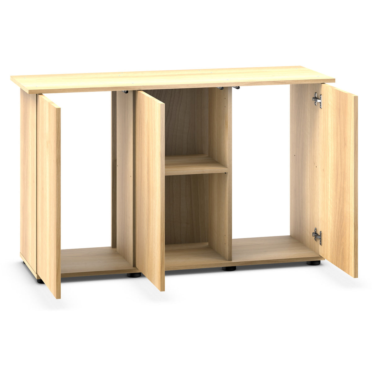 Juwel SBX Rio 240 cabinet, light wood, doors open