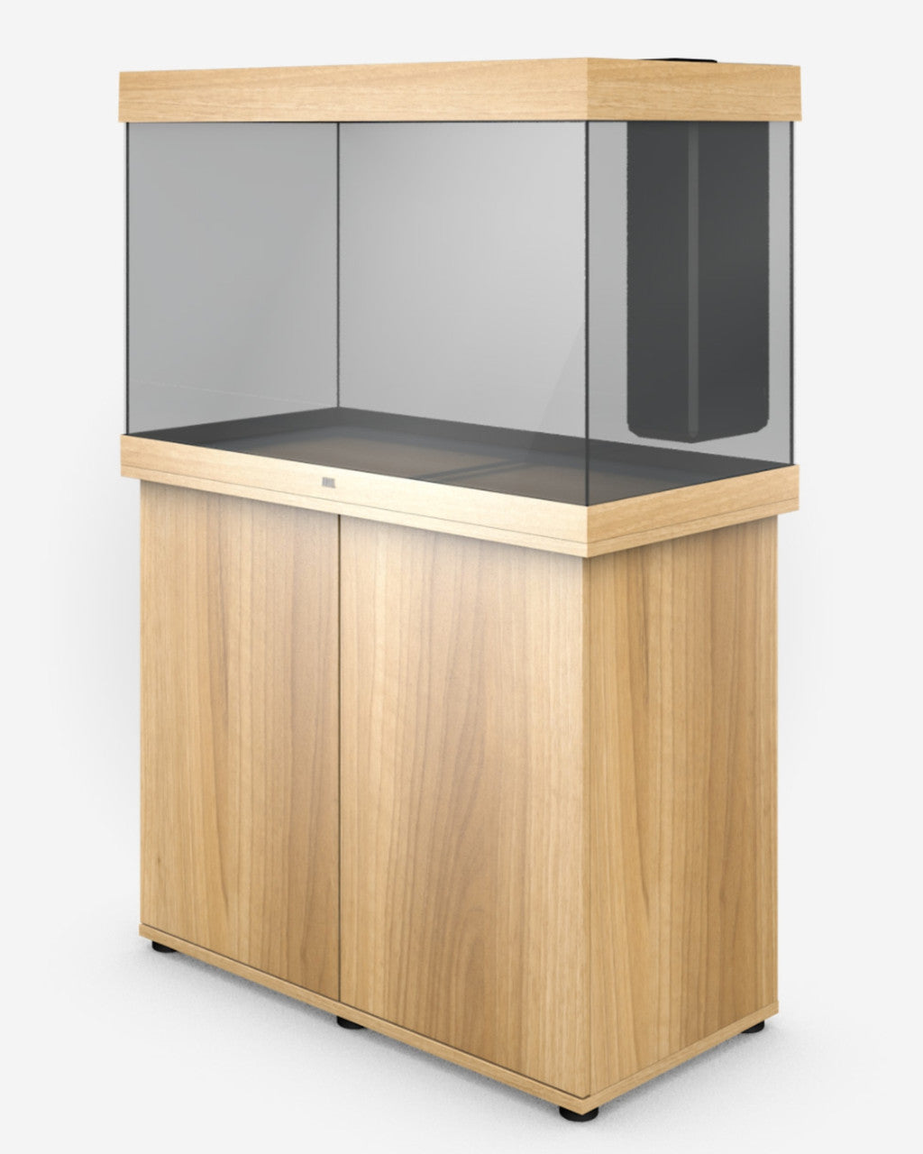 Juwel Rio 290 LED aquarium and SBX cabinet set, light wood, angled view