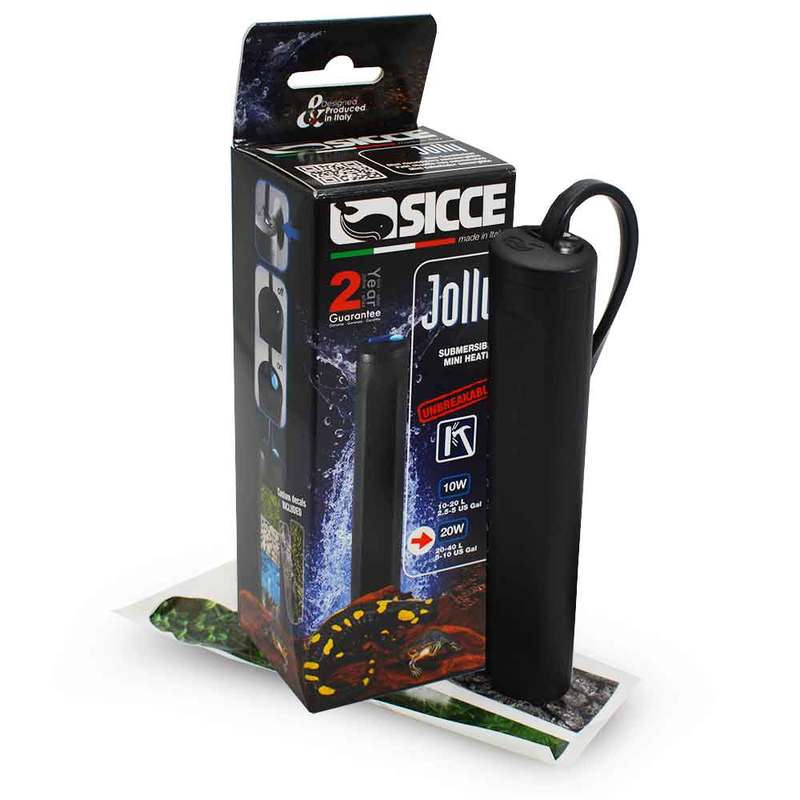 Sicce Jolly 20W Pre-Set Aquarium Heater - submersible heater for nano and small freshwater and saltwater tanks