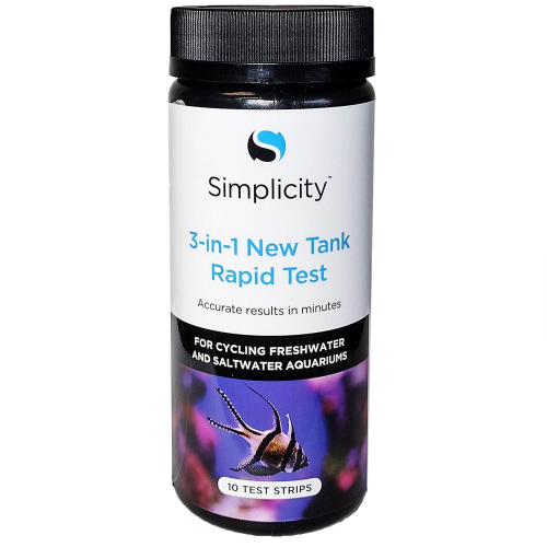 Simplicity 3-in-1 New Tank Rapid Test strips bottle
