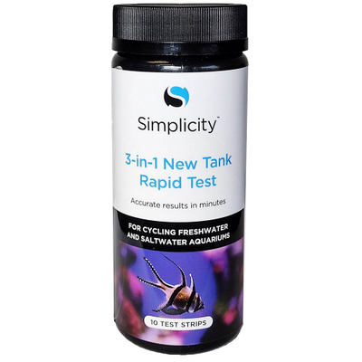Simplicity 3-in-1 New Tank Rapid Test strips bottle