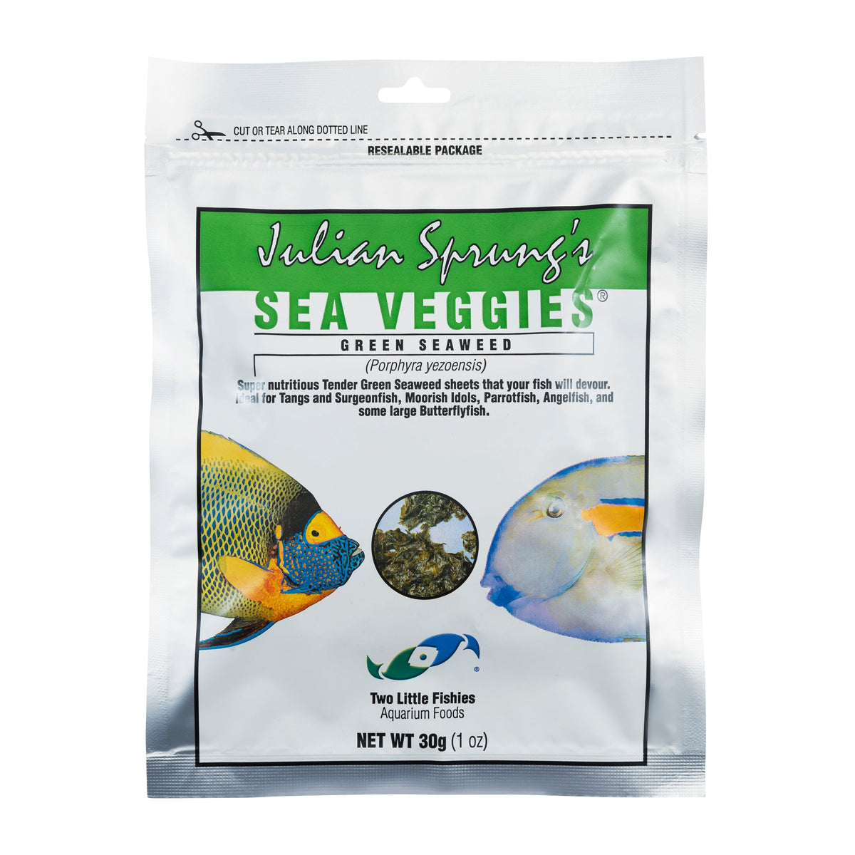 Two Little Fishies SeaVeggies Green Seaweed, 30 g pack