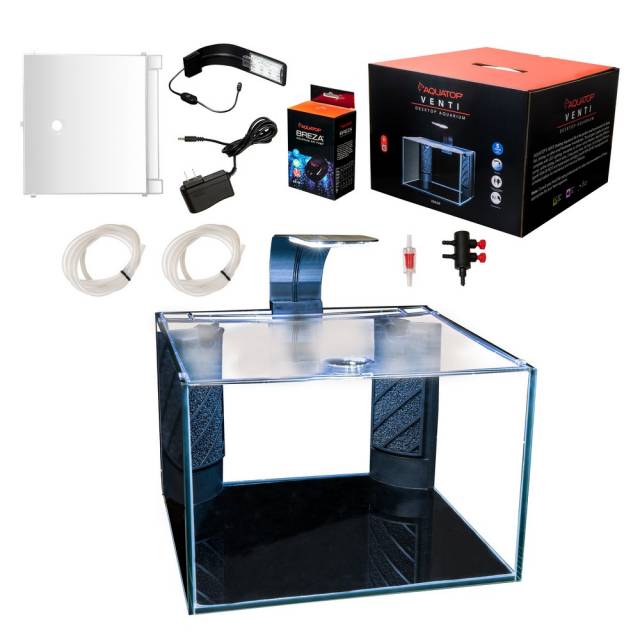 Aquatop Venti VDA-04 5 gallon desktop aquarium kit with two filters
