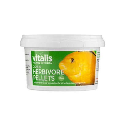 Vitalis Cichlid Herbivore Pellets 1.5mm 140g pot, mbuna food
