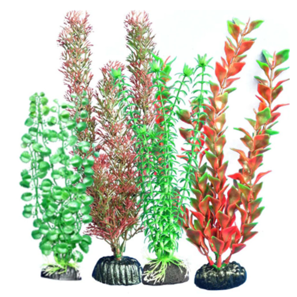 Weco Freshwater Plant Multipack 104 - 4-pack artificial aquarium plants with weighted bases